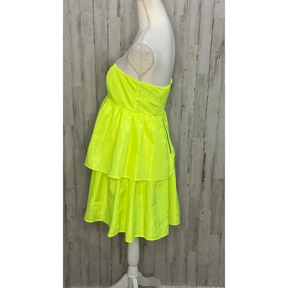 Crosby by Mollie Burch Dabney Dress Small Yellow Strapless Party Cocktail‎ - Picture 3 of 6